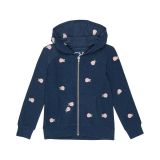 Chaser Kids Embroidered Rose Bud Cozy Knit Zip-Up Hoodie (Toddleru002FLittle Kids)
