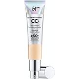 IT Cosmetics Your Skin But Better CC+ Cream, Light (W) - Color Correcting Cream, Full-Coverage Foundation, Anti-Aging Serum & SPF 50+ Sunscreen - Natural Finish - 1.08 fl oz