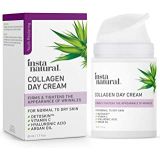 InstaNatural Collagen Face Cream - Anti Aging Daytime Facial Moisturizer - Firming & Tightening Wrinkle Care - Youthful Skin Hydrating Lotion - Pore Minimizer - Counteracts Blue Light - Hyaluro