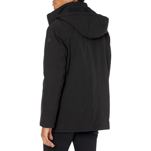  Calvin Klein Mens Hooded Rip Stop Water and Wind Resistant Jacket with Fleece Bib