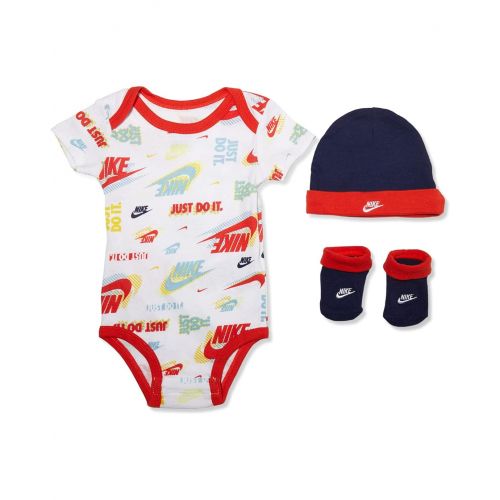 나이키 Nike Kids Bodysuit Hat and Booties Set (Infant/Toddler)