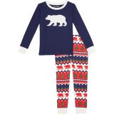 Little Blue House by Hatley Kids Fair Isle Bear Applique Pajama Set (Toddleru002FLittle Kidsu002FBig Kids)