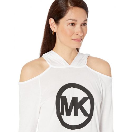마이클코어스 MICHAEL Michael Kors MK Logo Cold-Shoulder Hoodie