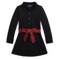 Polo Ralph Lauren Kids Plaid-Sash Knit Oxford Dress (Toddler/Little Kids)