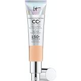 IT Cosmetics Your Skin But Better CC+ Cream, Neutral Medium (N) - Color Correcting Cream, Full-Coverage Foundation, Anti-Aging Serum & SPF 50+ Sunscreen - Natural Finish - 1.08 fl