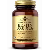 Solgar Biotin 5000 mcg - 50 Vegetable Capsules - Supports Healthy Skin, Nails & Hair - Non-GMO, Vegan, Gluten Free, Dairy Free, Kosher - 50 Servings