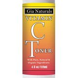Gia Naturals Vitamin C Facial Toner. Pure, Natural and Organic. Freshner. Antioxidants, Age-Fighting, Brightens, Reduces Pores, PH Balances, Made in USA