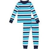 Hatley Kids Ocean Blue Stripes Organic Cotton Pajama Set (Toddleru002FLittle Kidsu002FBig Kids)