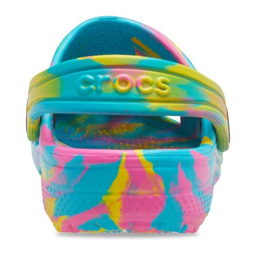 크록스 Crocs Kids Classic Marbled Tie-Dye Clog (Little Kid/Big Kid)