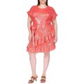 MICHAEL Michael Kors Plus Size Foil Matte Jersey Ruffle Wrap Dress