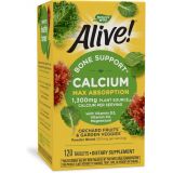 Natures Way Nature’s Way Alive! Calcium Bone Support*, Max Absorption, Plant Source Calcium, 120 Tablets