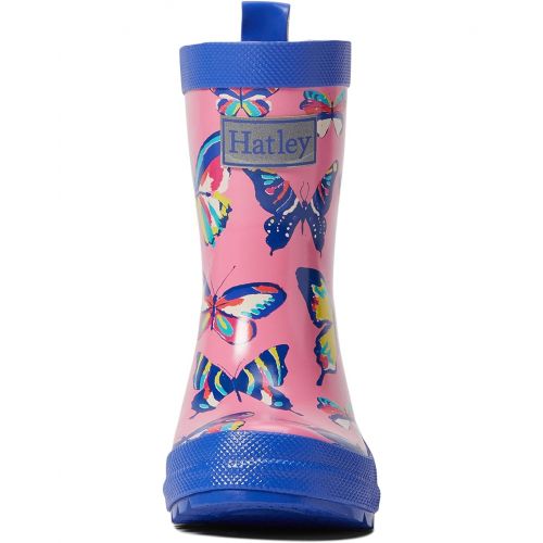 해틀리 Hatley Kids Vibrant Butterflies Shiny Rain Boots (Toddleru002FLittle Kidu002FBig Kid)