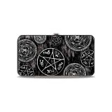 Womens Buckle-down Hinge - Supernatural Devils Trap Pentagrams Grays/Black/White Wallet, Multicolor, 7 X 4 US