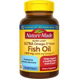 Nature Made Burp Less Ultra Omega 3 Fish Oil 1400 mg, Fish Oil Supplements, Omega 3 Supplement for Healthy Heart, Brain and Eyes Support, One Per Day, 45 Softgels