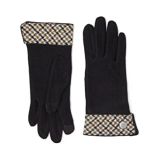 LAUREN Ralph Lauren Check Cuff Knit Touch Gloves