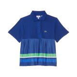 Lacoste Kids Short Sleeve Pleated Color Blocked Polo Dress (Little Kid/Toddler/Big Kid)