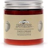 Farmstead Apothecary 100% Natural Anti-Aging Face Cream with Jojoba Oil, 4 oz (Strawberry Gardenia)