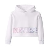 Converse Kids Fleece Glitter Wordmark Logo Pullover Hoodie (Little Kids)