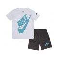 Nike Kids Short Sleeve Logo Graphic T-Shirt & Shorts Two-Piece Set (Toddler)