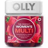 OLLY Womens Multivitamin Gummy, Overall Health and Immune Support, Vitamins A, D, C, E, Biotin, Folic Acid, Adult Chewable Vitamin, Berry, 45 Day Supply - 90 Count (Pack of 1)
