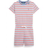 Polo Ralph Lauren Kids Striped Cotton Jersey Romper (Toddler/Little Kids)