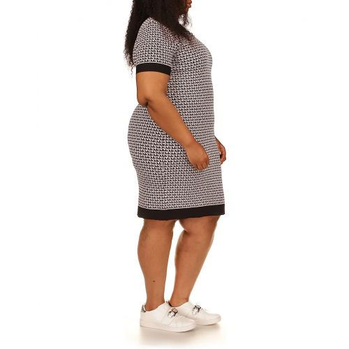 마이클코어스 MICHAEL Michael Kors Plus Size Block Mini Short Sleeve Dress