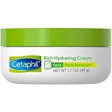 Cetaphil Rich Hydrating Cream with Hyaluronic Acid Basic, Fragrance Free, 1.7 Ounce