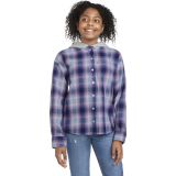 Levis Kids Long Sleeve Hooded Flannel Top (Big Kids)