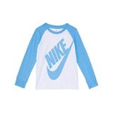 Nike Kids Long Sleeve Raglan Sportswear Graphic T-Shirt (Little Kids)