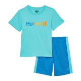Hurley Kids Graphic T-Shirt and Shorts Two-Piece Set (Little Kids)