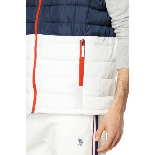  U.S. POLO ASSN. USPA Tricolored Quilted Vest