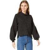Splendid Space Dye Cowl Neck Pullover Sweatshirt in Eco Fleece