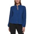 DKNY Long Sleeve Pleated Top with Neck Tie