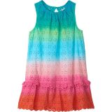 Hatley Kids Gradient Rainbow Woven Ruffle Dress (Toddleru002FLittle Kidsu002FBig Kids)