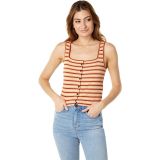 Madewell (Re)sourced Ribbed Button-Front Crop Tank in Braxton Stripe