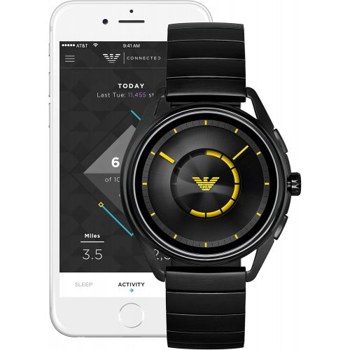 엠포리오아르마니 Emporio Armani Mens Smartwatch 2 Powered with Wear OS by Google with Heart Rate, GPS, NFC, and Smartphone Notifications