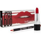 bellapierre Lipstick & Liner Duo | Richly Pigmented Matte Lipstick & Lip Liner | Non-Toxic and Paraben Free | Oil and Cruelty Free | Long Lasting Formula  Fire Red