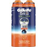 Gillette Fusion ProGlide 2 in 1 Shave Gel, Sensitive, Twin Pack, 6 Oz each, (Total of 12 Oz)