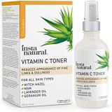 InstaNatural Vitamin C Facial Toner - Anti Aging Face Spray with Witch Hazel - Pore Minimizer & Calming Skin Treatment for Sensitive, Dry & Combination Types - Prep for Serums & Mo