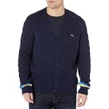 Wool-Blend Cable-Knit Cardigan