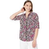 MICHAEL Michael Kors Petite Floral Lock Zip Shirt