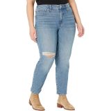 Madewell The Plus Mid-Rise Perfect Vintage Jean in Ainsdale Wash: Knee-Rip Edition
