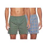 Hanes Mens Inside Exposed Waistband Woven Boxers (2-Pack)