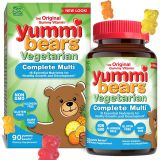 Yummi Bears Vegetarian Multivitamin and Mineral Supplement, Gummy Vitamins for Kids, 90 Gummies