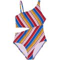Tommy Hilfiger Kids Multi Logo Stripe One-Piece Swimsuit (Big Kids)