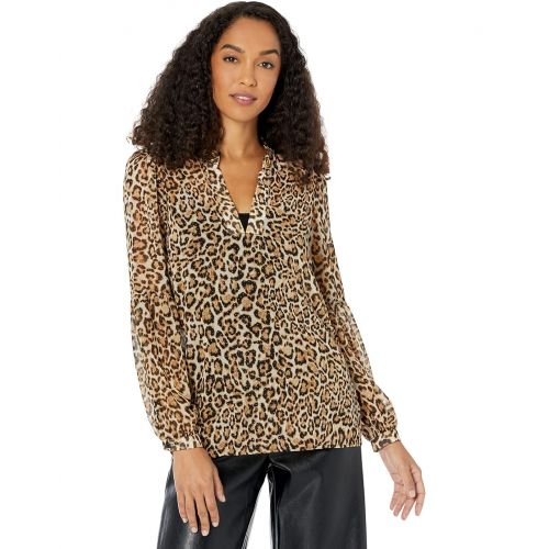 마이클코어스 MICHAEL Michael Kors Cheetah Print Long Sleeve Tunic