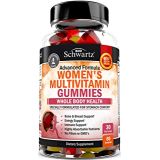 BioSchwartz Womens Multivitamin Gummies with A C B6 B12 D & E Vitamins for Immune Support - Gummy Multivitamins for Bone Breast Skin Joint & Energy Health - Multivitamin for Women - Mixed Berr
