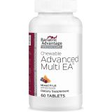 Bariatric Advantage Chewable Advanced Multi EA, High Potency Daily Multivitamin for Bariatric Surgery Patients Including Gastric Bypass, Sleeve Gastrectomy, and DS - Mixed Fruit, 6
