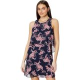 Tommy Hilfiger Sleeveless Crescent Floral Double Layer Chiffon Dress