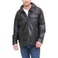 Levis Mens Faux Leather Trucker Hoody with Sherpa Lining (Regular and Big and Tall Sizes)